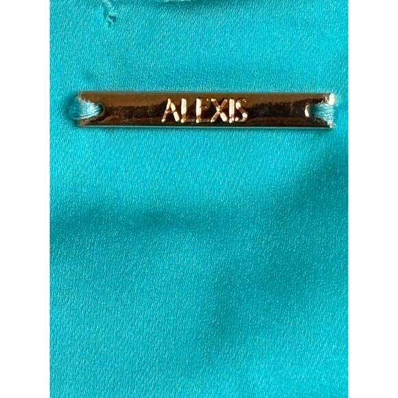 Alexis Delphine Turquoise Floral Jacquard Sheath Dress XS - Picture 5 of 10